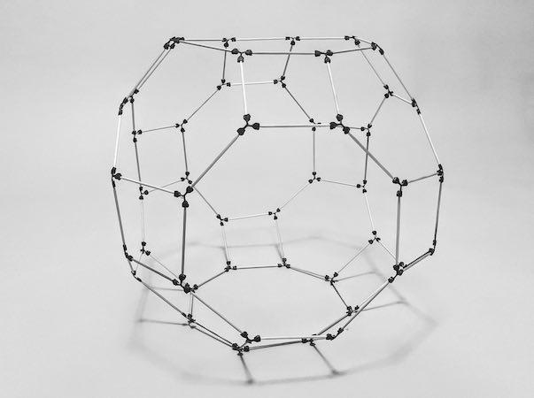 model of a truncated cuboctahedron made using sparx connectors and toothpicks