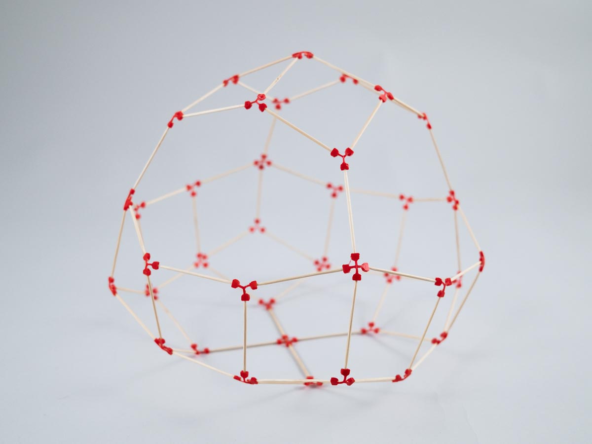 model of a renbotodron made using sparx connectors and toothpicks